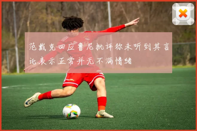 范戴克回应鲁尼批评称未听到其言论表示正常并无不满情绪